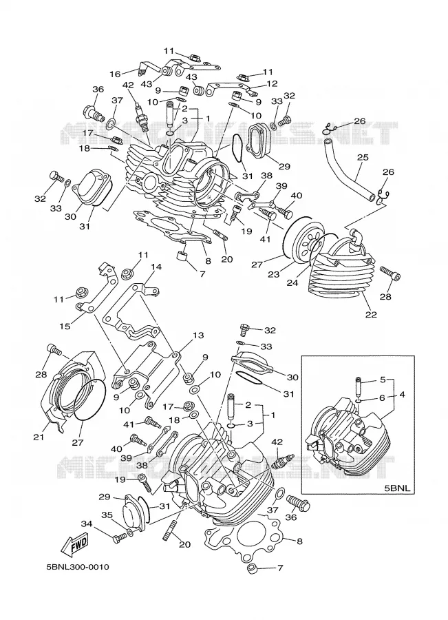 CULASSE Yamaha MOTO 650 2000 DRAGSTAR  XVS650A