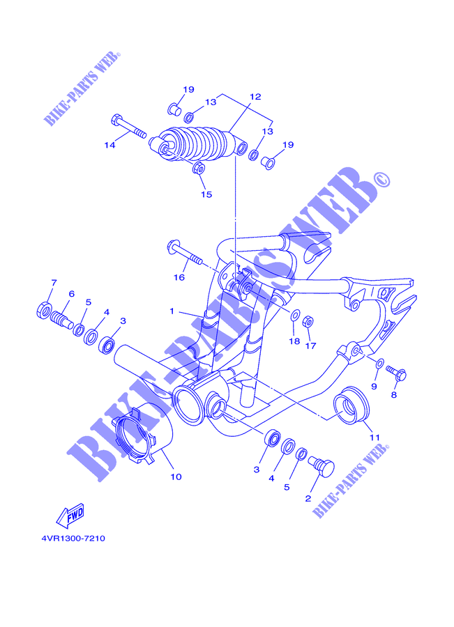 BRAS OSCILLANT / AMORTISSEUR pour Yamaha DRAGSTAR 650 CLASSIC de 2002