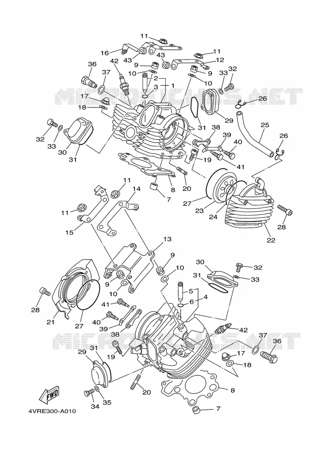 CULASSE Yamaha MOTO 650 2004 DRAGSTAR  XVS650A