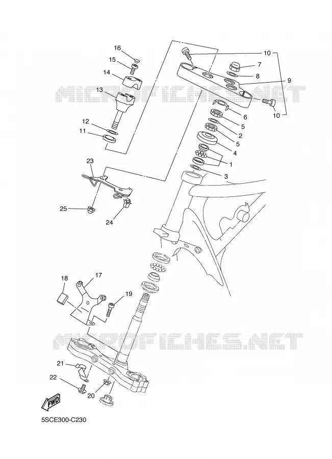 DIRECTION Yamaha MOTO 650 2004 DRAGSTAR  XVS650A