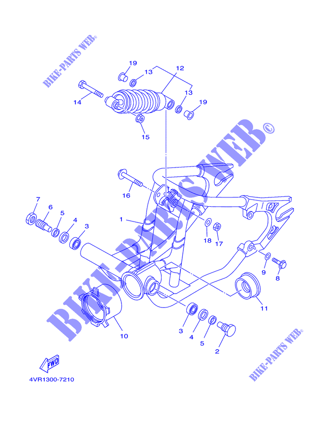 AMORTISSEUR ARRIERE / BRAS OSCILLANT pour Yamaha DRAGSTAR 650 CLASSIC de 2005