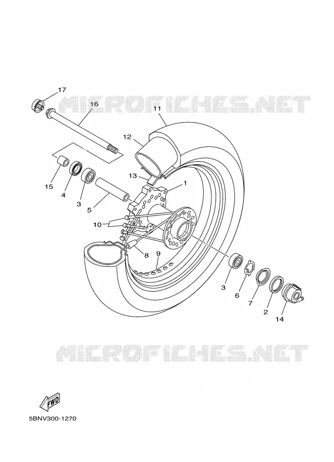 ROUE AVANT Yamaha MOTO 650 2005 DRAGSTAR  XVS650A