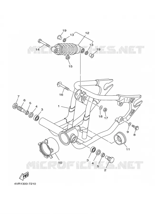 BRAS OSCILLANT / AMORTISSEUR Yamaha MOTO 650 1999 DRAGSTAR  XVS650A