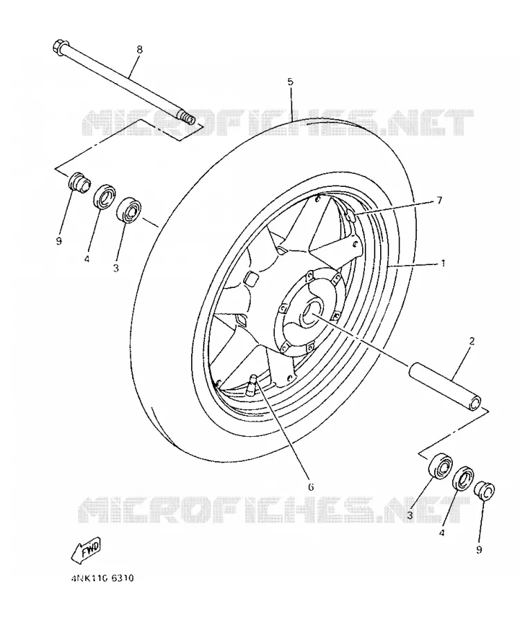 ROUE AVANT Yamaha MOTO 1300 1997 ROYALSTAR  XVZ1300A