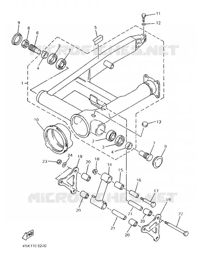 BRAS ARRIERE Yamaha MOTO 1300 1998 ROYALSTAR  XVZ1300A
