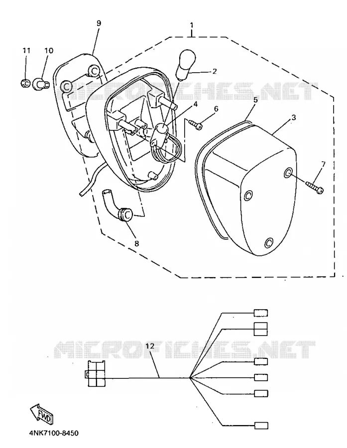 FEU ARRIERE Yamaha MOTO 1300 1998 ROYALSTAR  XVZ1300A
