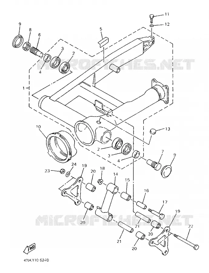 BRAS ARRIERE Yamaha MOTO 1300 1996 ROYALSTAR  XVZ13ATH