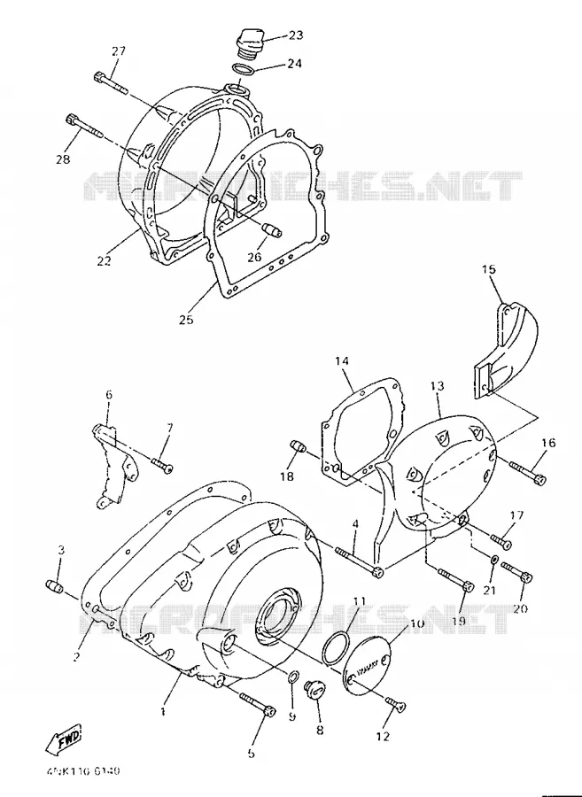 CARTER - MOTEUR 1 Yamaha MOTO 1300 1996 ROYALSTAR  XVZ13ATHC