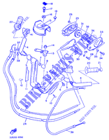 GUIDON ET CABLES pour Yamaha XVZ13TD de 1989