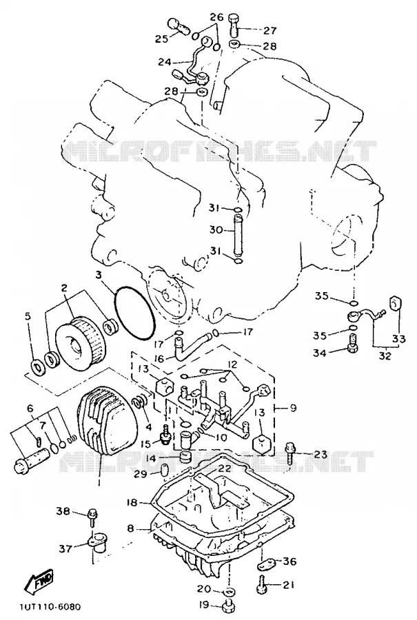 FILTRE A HUILE Yamaha MOTO 1300 1991 ROYALE VENTURE  XVZ13TD