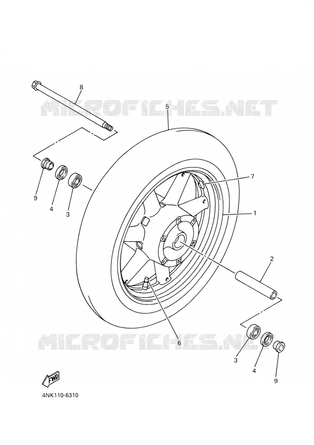 ROUE AVANT Yamaha MOTO 1300 1999 ROYALSTAR  XVZ13TFL