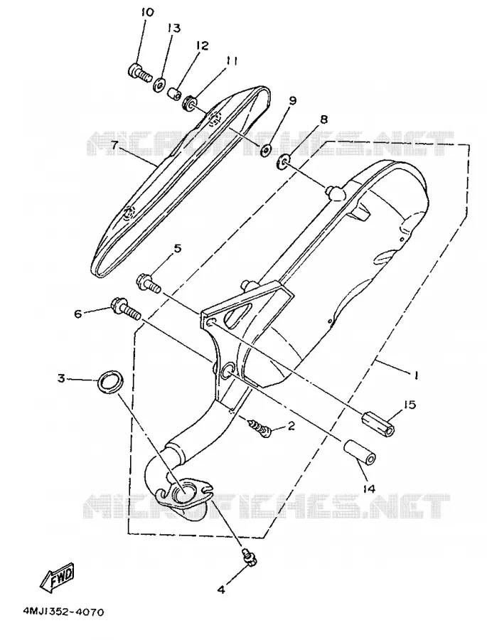 ECHAPPEMENT Yamaha SCOOTER 50 1994 YA  YA50R