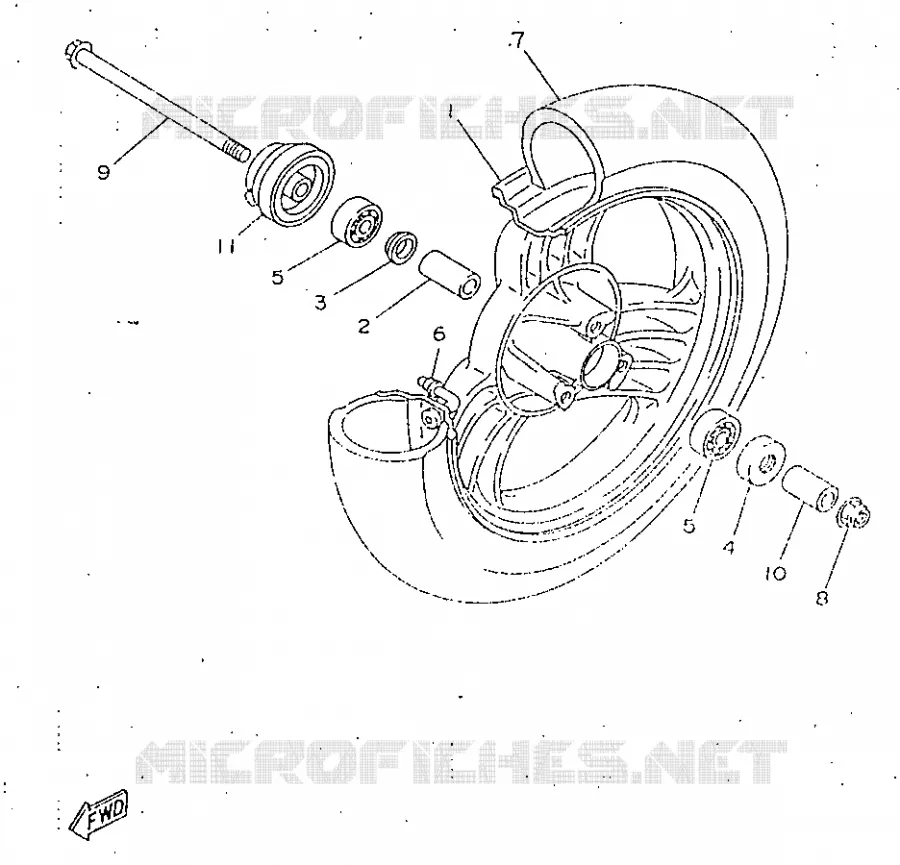 ROUE AVANT Yamaha SCOOTER 50 1995 YA  YA50R