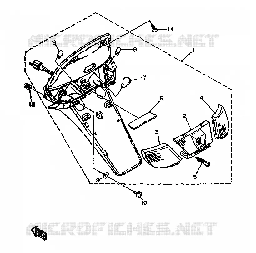 FEU ARRIERE Yamaha SCOOTER 50 1995 YA  YA50R AXIS