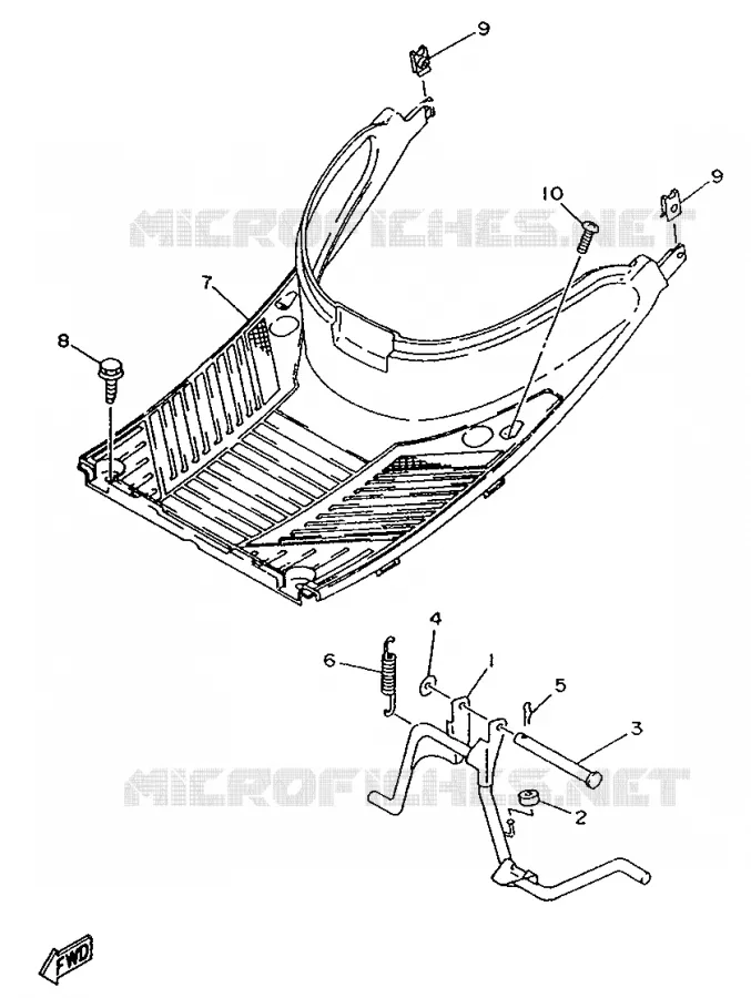 SUPPORT / REPOSE PIEDS Yamaha SCOOTER 50 1996 YA  YA50S