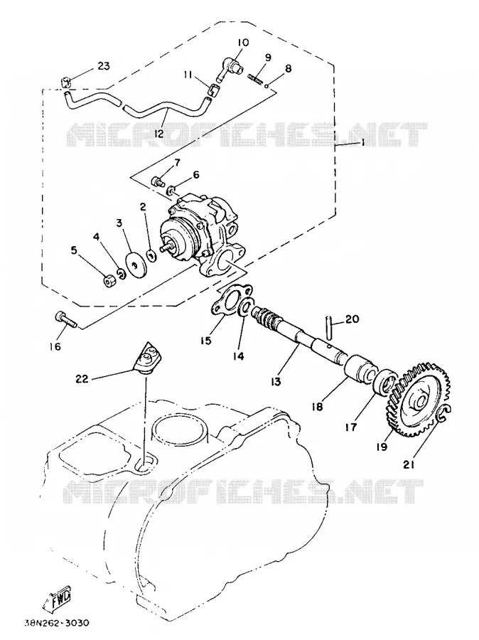 POMPE A HUILE Yamaha MOTO 100 1987 YB  YB100