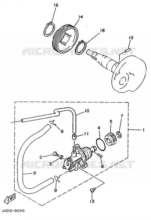 POMPE A HUILE Yamaha SCOOTER 50 1995 EVOLIS  YE50
