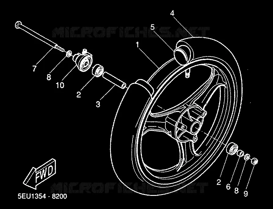 ROUE AVANT Yamaha SCOOTER 50 2000 FLIPPER  YH50