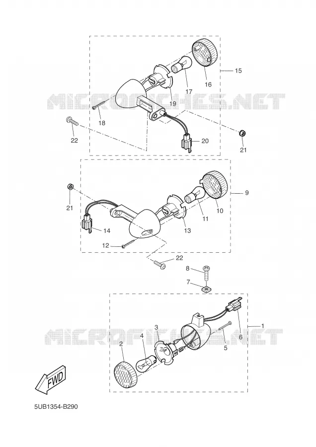 CLIGNOTANT Yamaha SCOOTER 50 2002 FLIPPER  YH50
