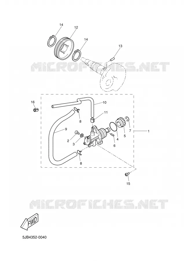 POMPE A HUILE Yamaha SCOOTER 50 2003 WHY  YH50