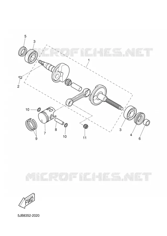 VILEBREQUIN / PISTON Yamaha SCOOTER 50 2004 WHY  YH50
