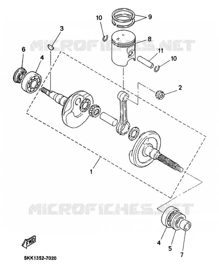 VILEBREQUIN / PISTON Yamaha SCOOTER 100 1999 YN  YN100