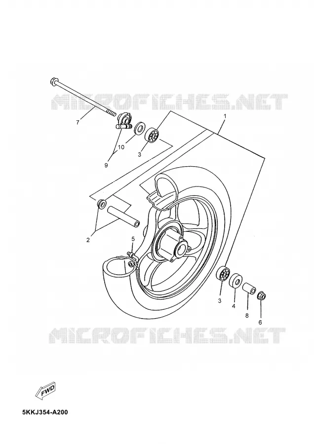 ROUE AVANT Yamaha SCOOTER 100 2003 NEO'S  YN100