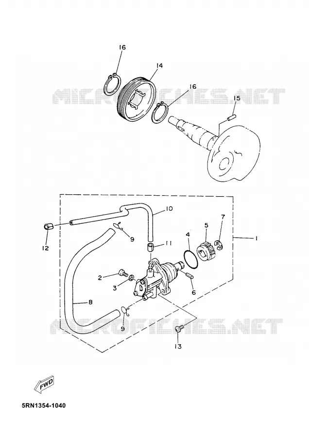 POMPE A HUILE Yamaha SCOOTER 50 2002 YN  YN50