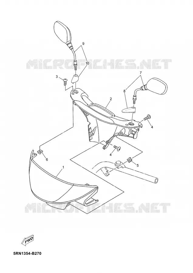 CARENAGES 1  Yamaha SCOOTER 50 2003 YN  YN50