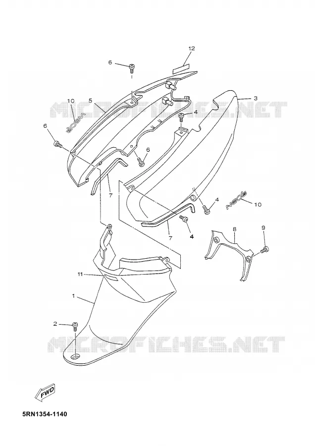 COUVERCLE LATERAL Yamaha SCOOTER 50 2004 NEO'S  YN50 OVETTO 50
