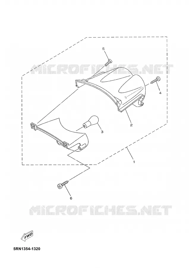 FEU ARRIERE Yamaha SCOOTER 50 2004 NEO'S  YN50 OVETTO 50