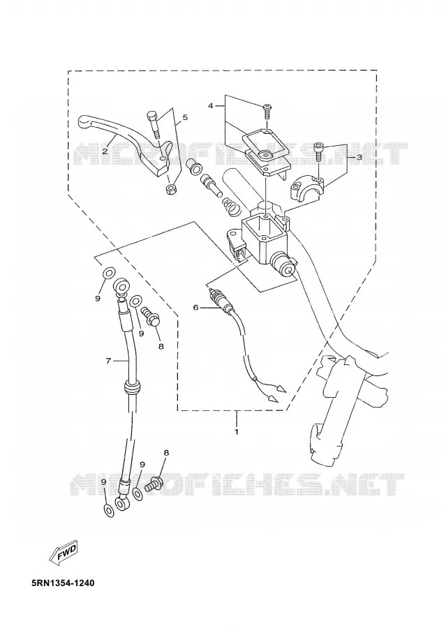 MAITRE CYLINDRE AVANT Yamaha SCOOTER 50 2002 YN  YN50ALPINESTARS