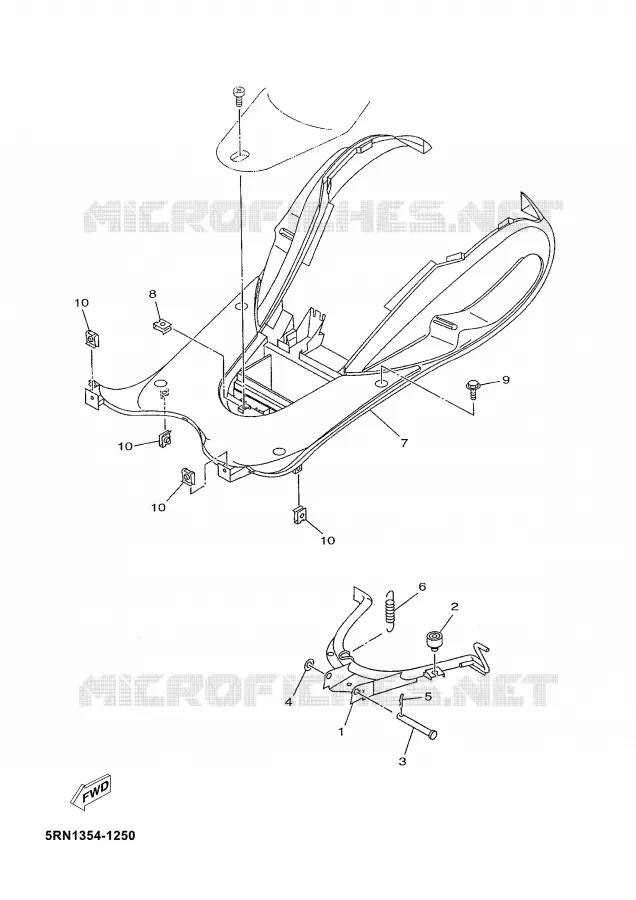 SUPPORT / REPOSE PIEDS Yamaha SCOOTER 50 2002 YN  YN50ALPINESTARS