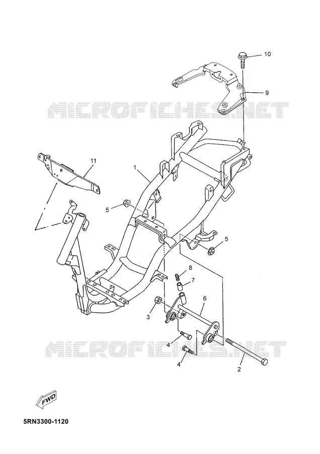 CADRE Yamaha SCOOTER 50 2003 NEOS  YN50M