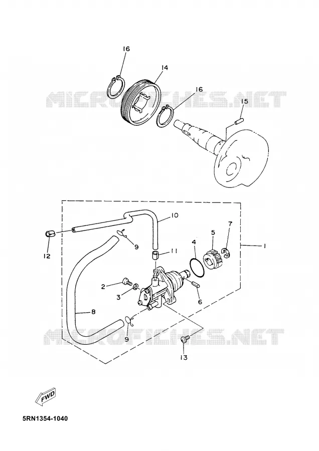 POMPE A HUILE Yamaha SCOOTER 50 2004 NEO'S  YN50 OVETTO 50