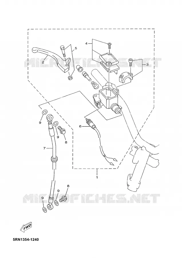 MAITRE CYLINDRE AVANT Yamaha SCOOTER 50 2005 NEO'S  YN50