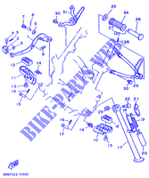 SUPPORT / REPOSE PIEDS pour Yamaha DT125R de 1999