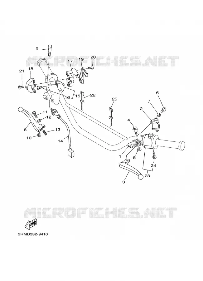COMMODO / LEVIER Yamaha MOTO 125 2000 DTR  DT125R