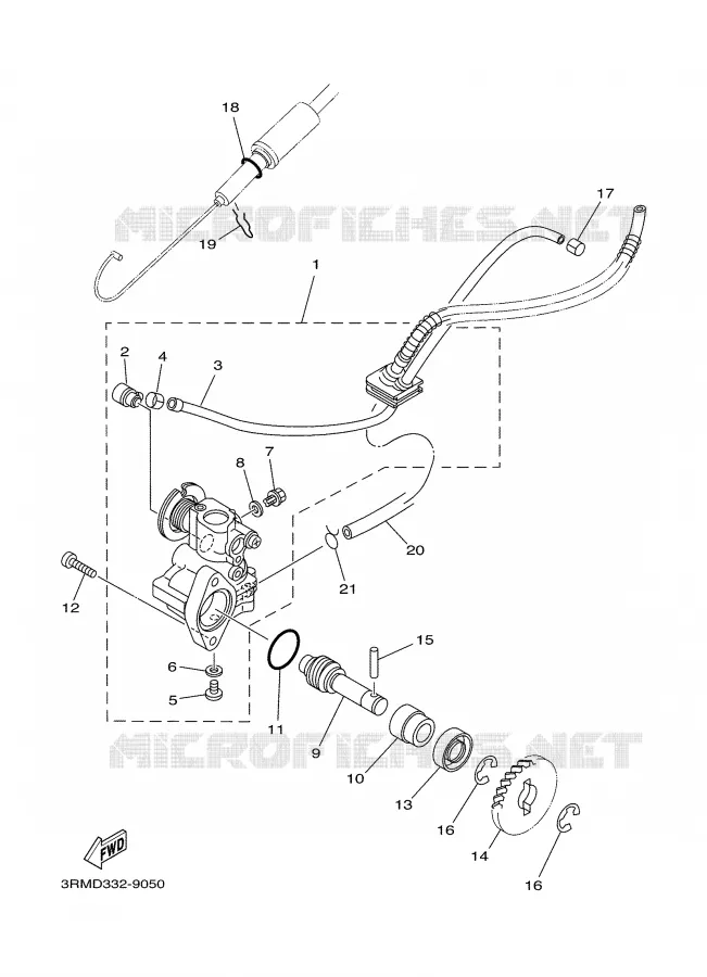 POMPE A HUILE Yamaha MOTO 125 2002 DTR  DT125R