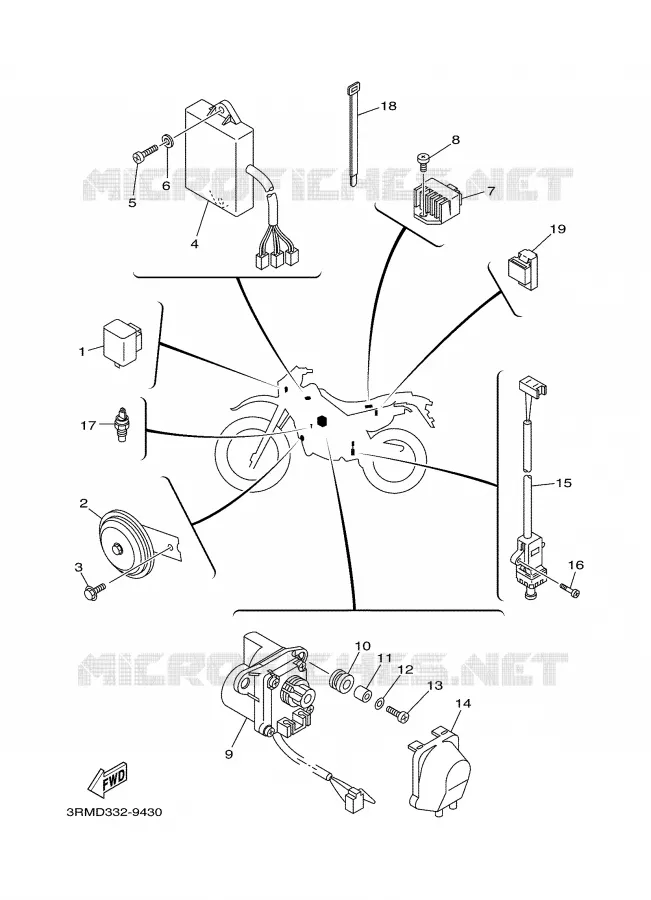 PARTIE ELECTRIQUE 2 Yamaha MOTO 125 2002 DTR  DT125R