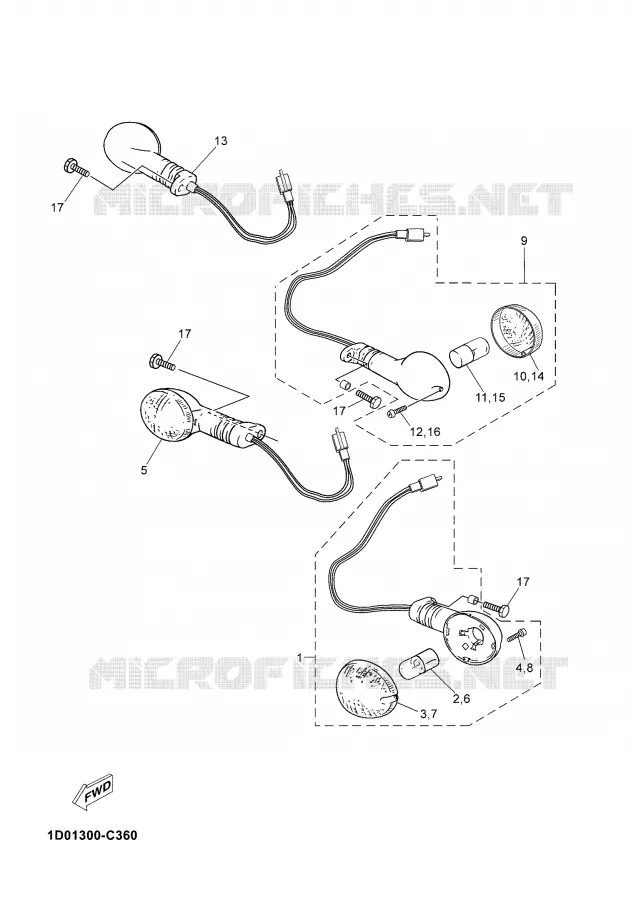 CLIGNOTANT Yamaha MOTO 125 2004 DTR  DT125R