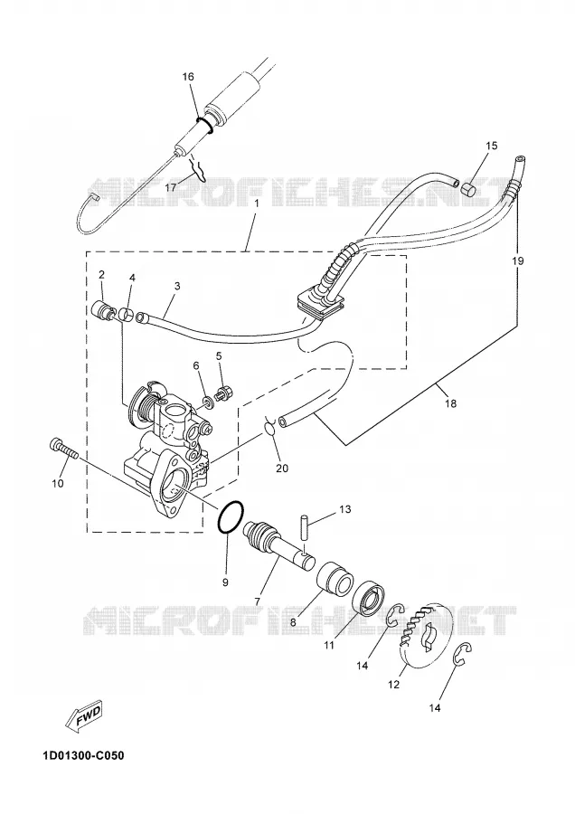POMPE A HUILE Yamaha MOTO 125 2004 DTR  DT125R