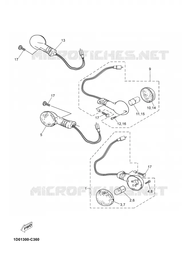 CLIGNOTANT Yamaha MOTO 125 2006 DTRE  DT125RE