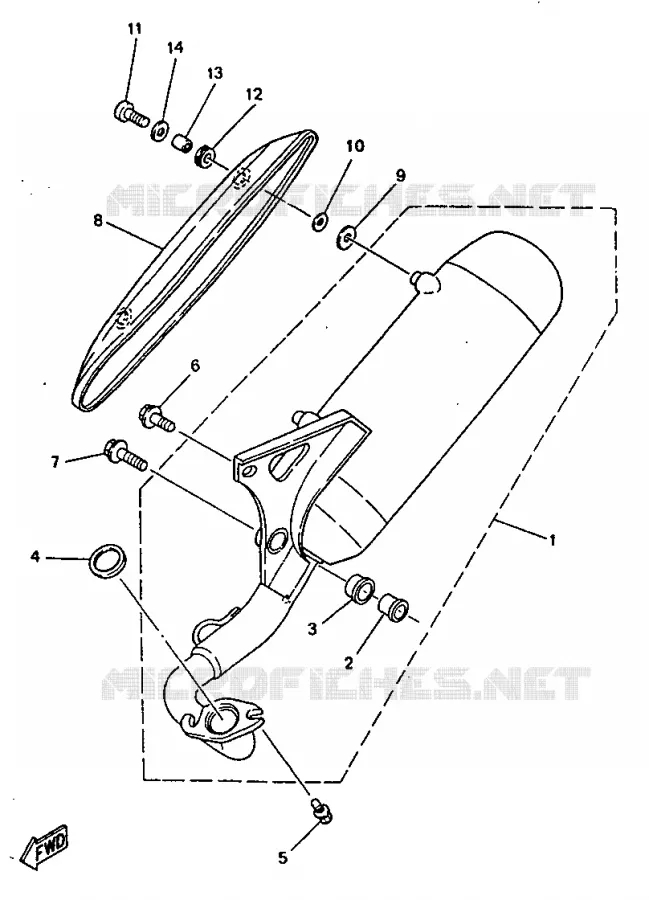 ECHAPPEMENT Yamaha SCOOTER 50 1997 NEOS  YN50R