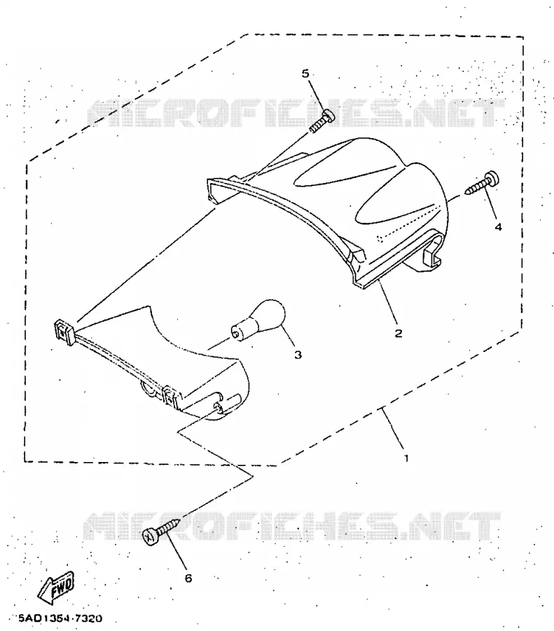 FEU ARRIERE Yamaha SCOOTER 50 1997 NEOS  YN50R