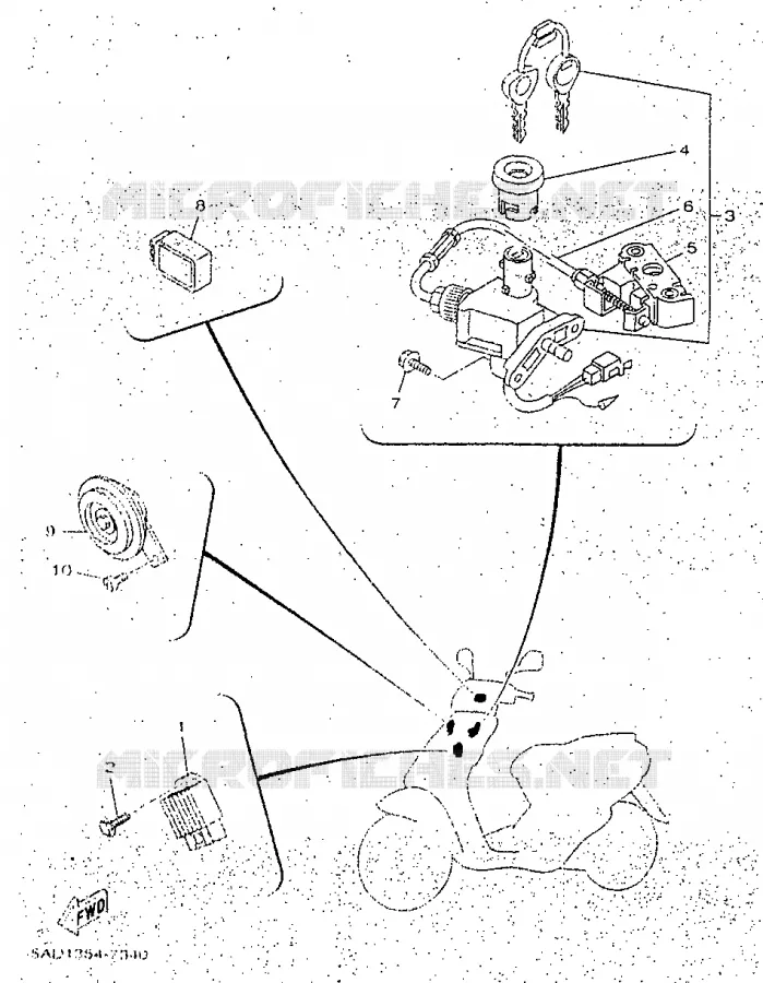 PARTIE ELECTRIQUE 1 Yamaha SCOOTER 50 1998 NEOS  YN50R