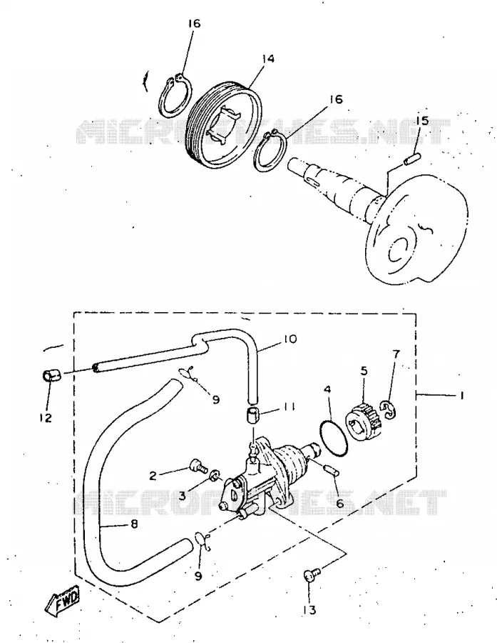 POMPE A HUILE Yamaha SCOOTER 50 1998 NEOS  YN50R