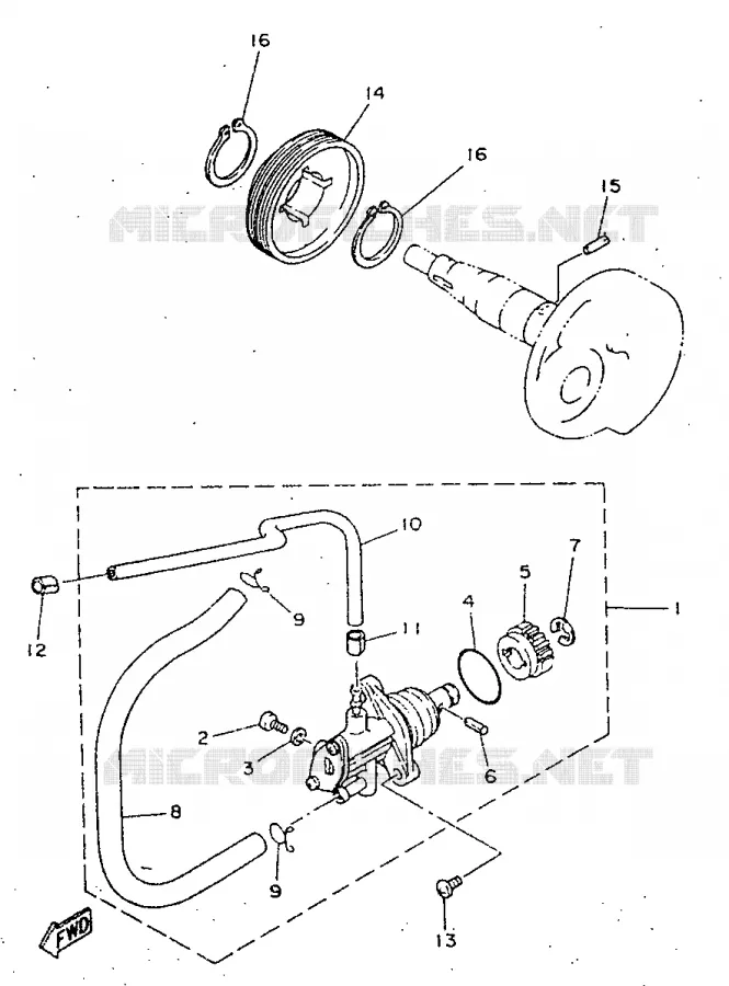 POMPE A HUILE Yamaha SCOOTER 50 1998 NEOS  YN50R