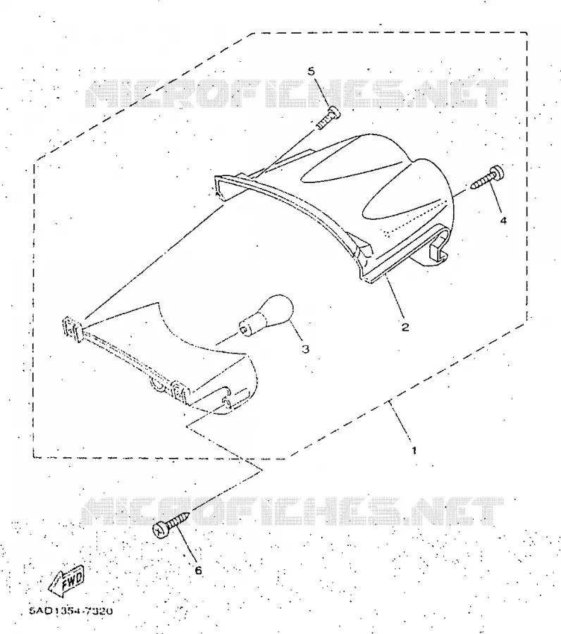 FEU ARRIERE Yamaha SCOOTER 50 1998 NEOS  YN50R