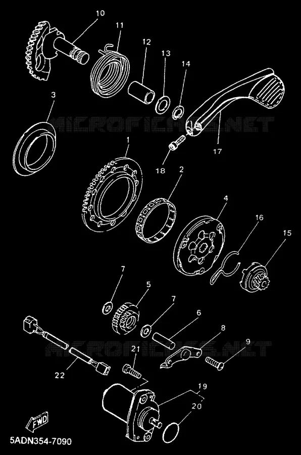 DEMARREUR Yamaha SCOOTER 50 2000 NEOS  YN50R